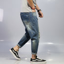 Men's Wide-Leg Cropped Jeans