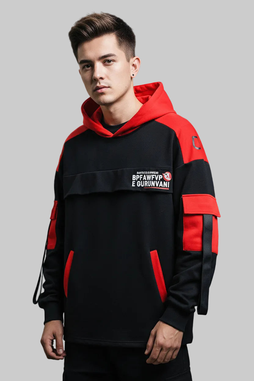 Colorblock Jacquard Slim Hoodie