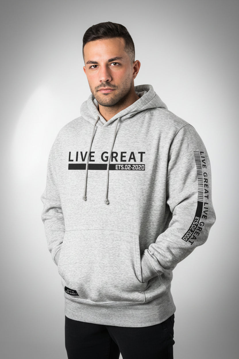Printed Polyester Hooded Sweatshirt