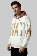 Printed Lapel Pullover Hoodie