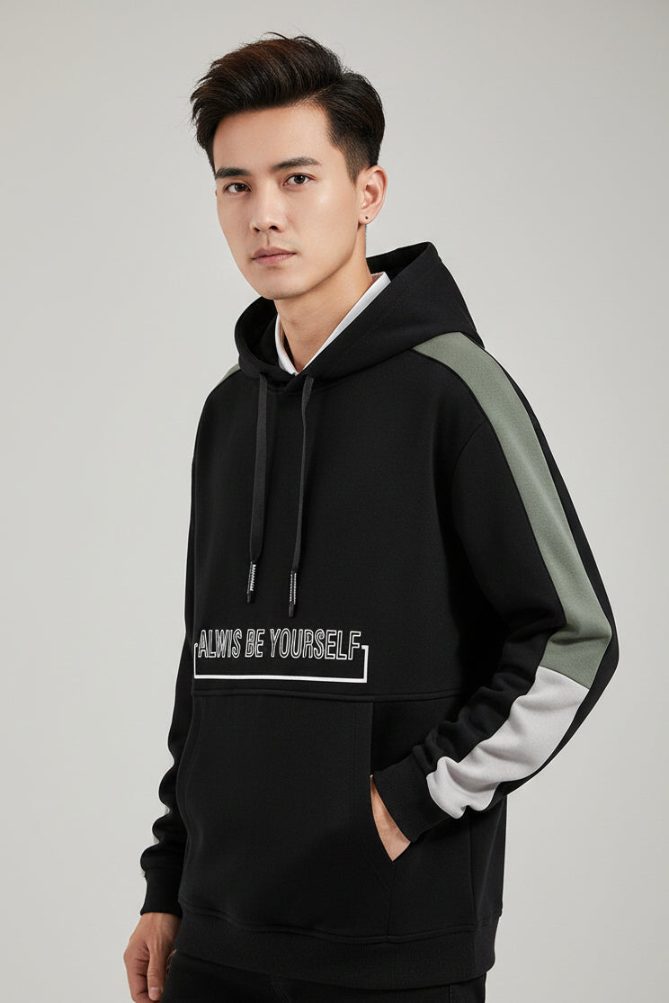 Polyester Hooded Pullover Sweatshirt