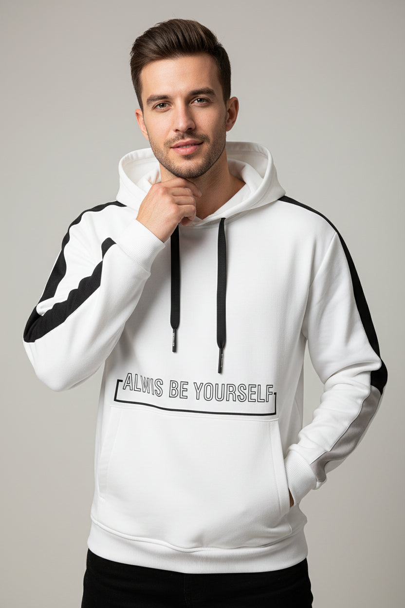 Polyester Hooded Pullover Sweatshirt