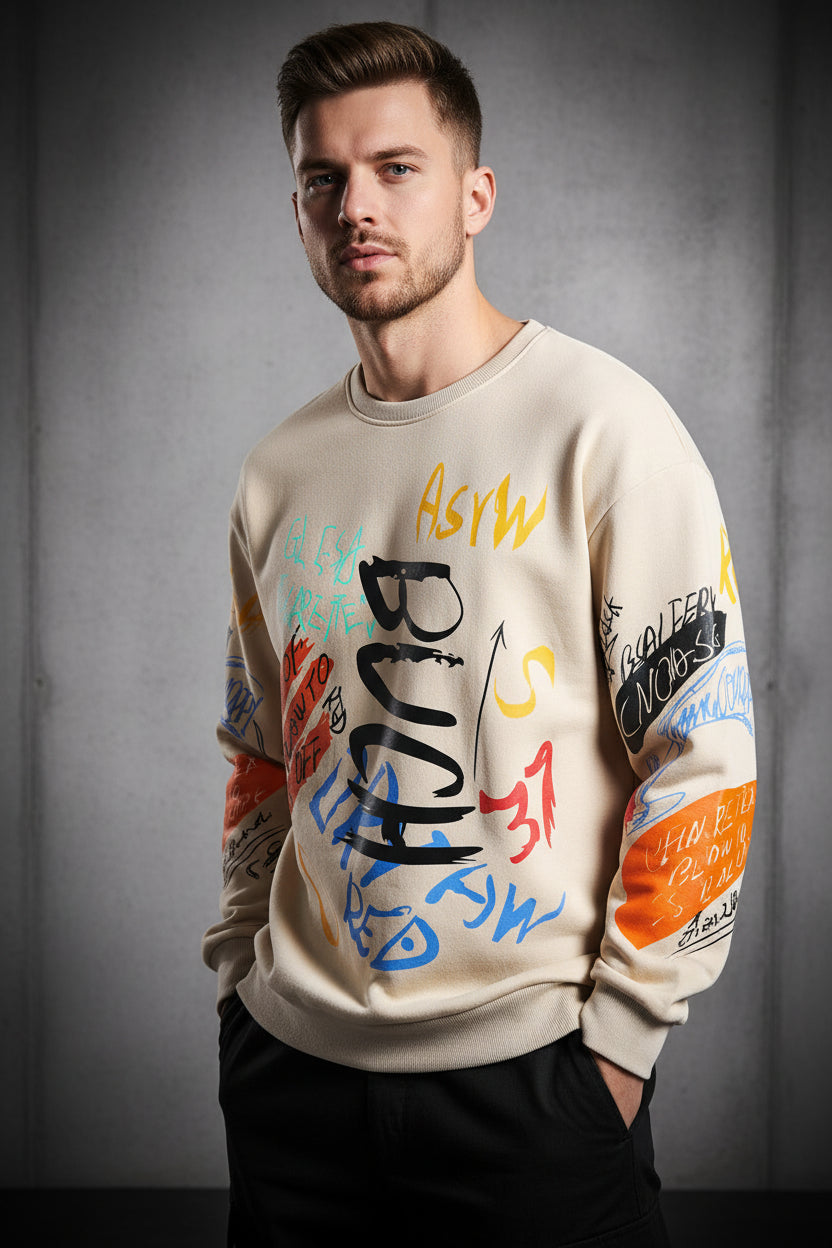 Men's Harajuku Crewneck Sweatshirt