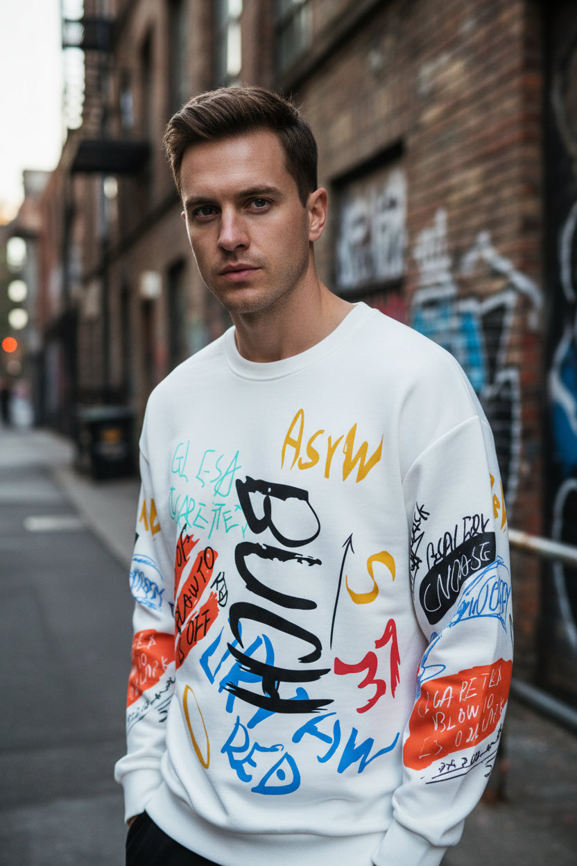 Men's Harajuku Crewneck Sweatshirt