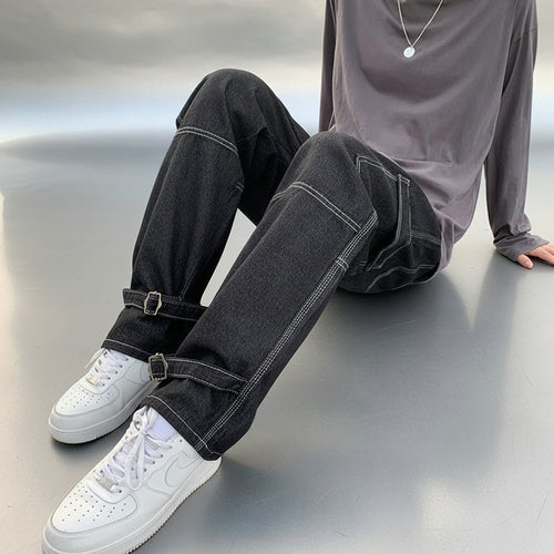 Men's Wide-Leg Linen Jeans
