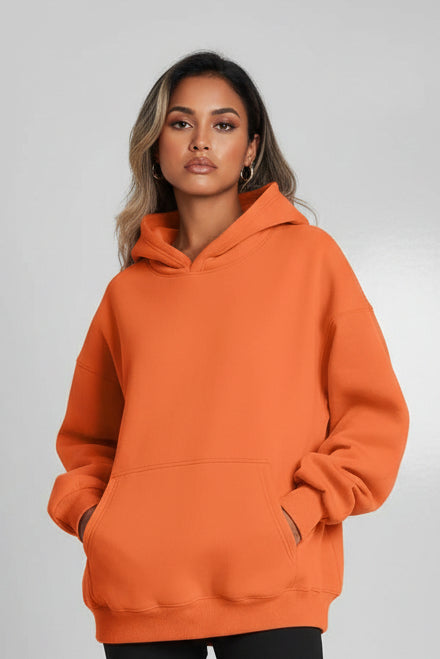 Women's Oversized Fleece Pullover Hoodie with Pocket