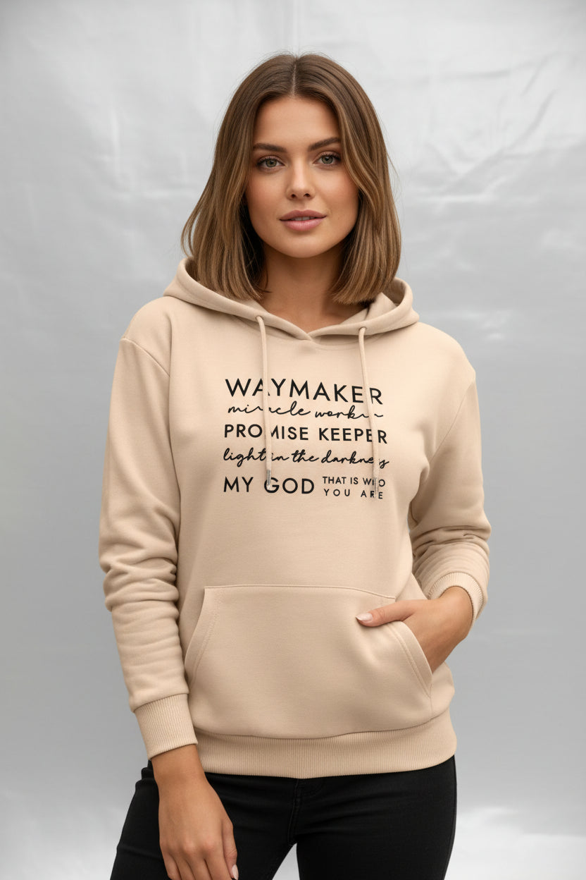Oversized Printed Cotton Pullover Hoodie