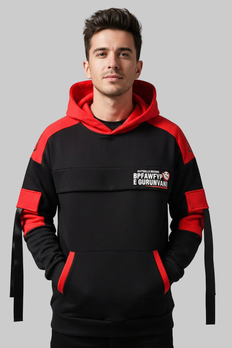 Colorblock Jacquard Slim Hoodie