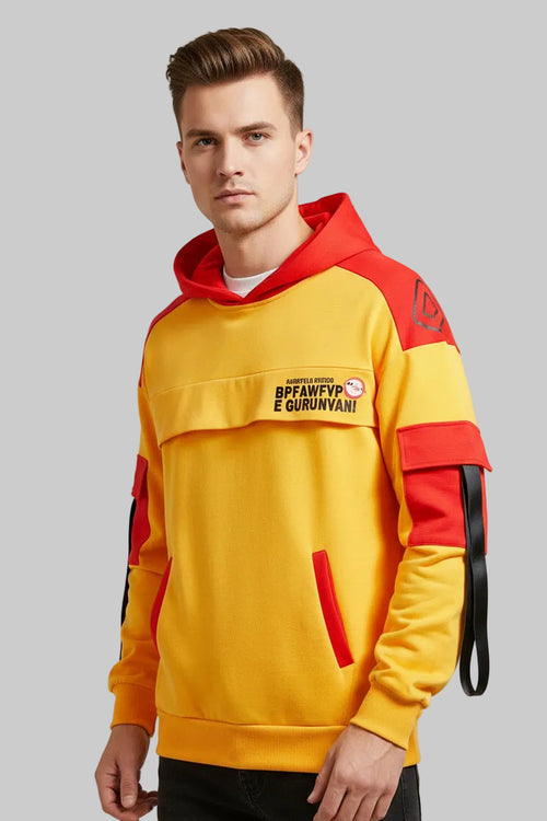 Colorblock Jacquard Slim Hoodie