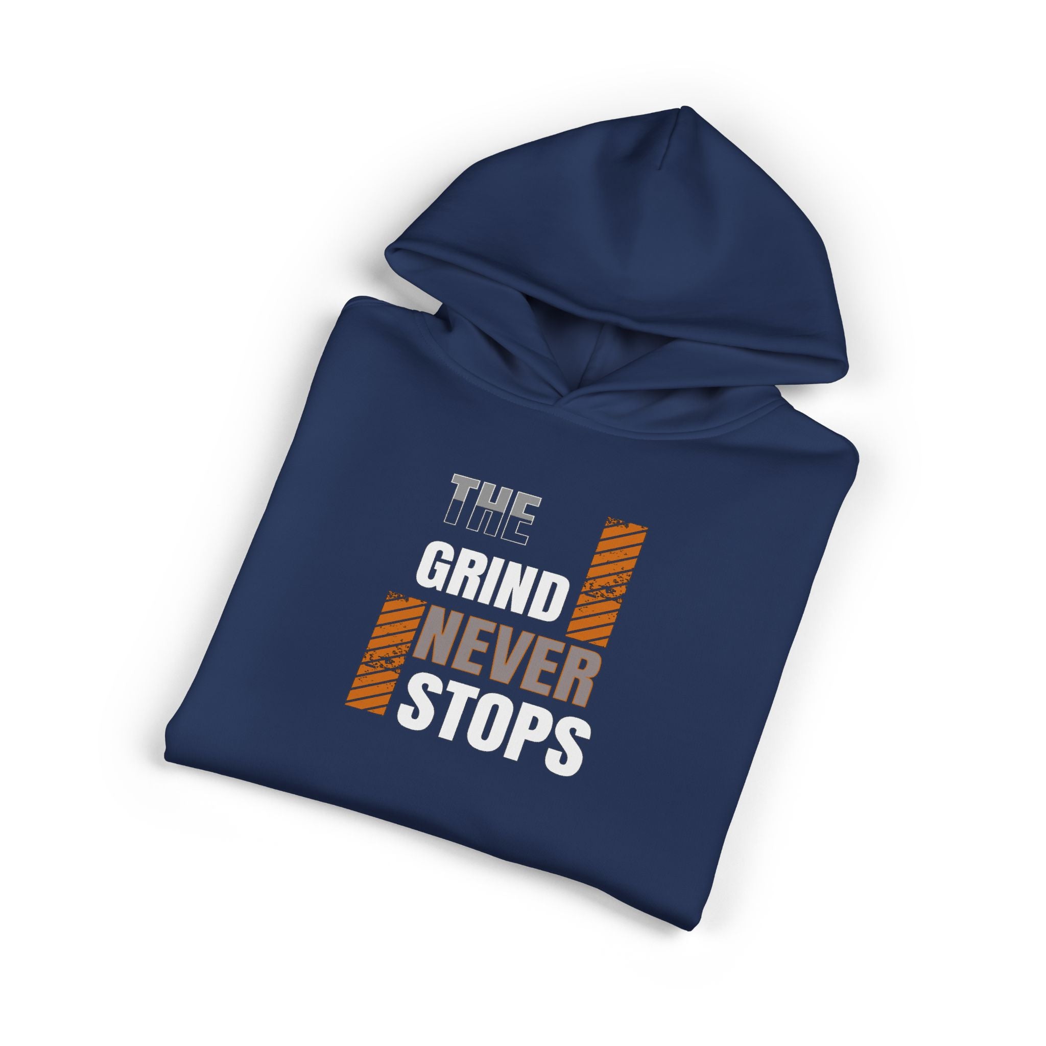 The Grind Never Stops Hoodie - Motivational Graphic Pullover for Hustle Mindset