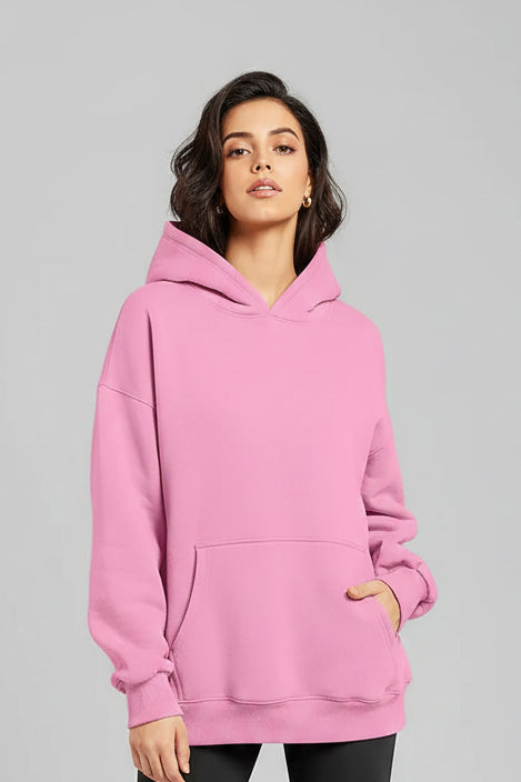Women's Oversized Fleece Pullover Hoodie with Pocket
