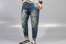 Men's Wide-Leg Cropped Jeans