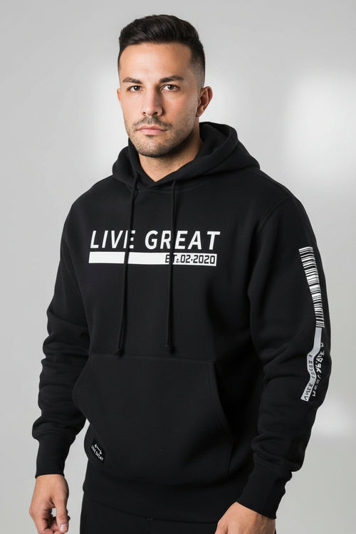 Printed Polyester Hooded Sweatshirt