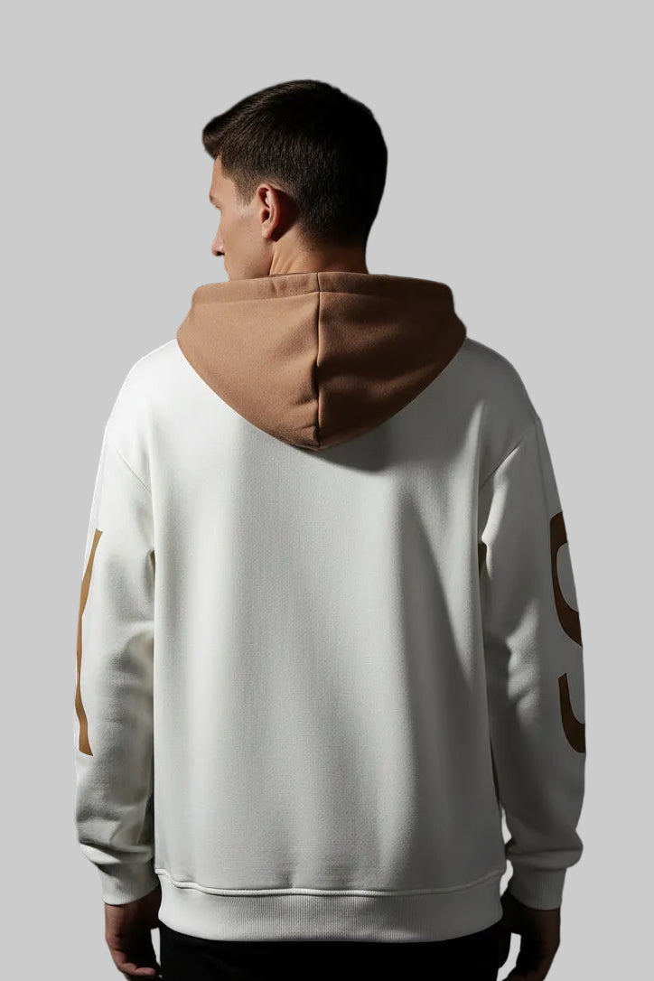 Printed Lapel Pullover Hoodie