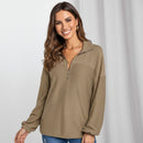 Zip V-Neck Streetwear Sweatshirt