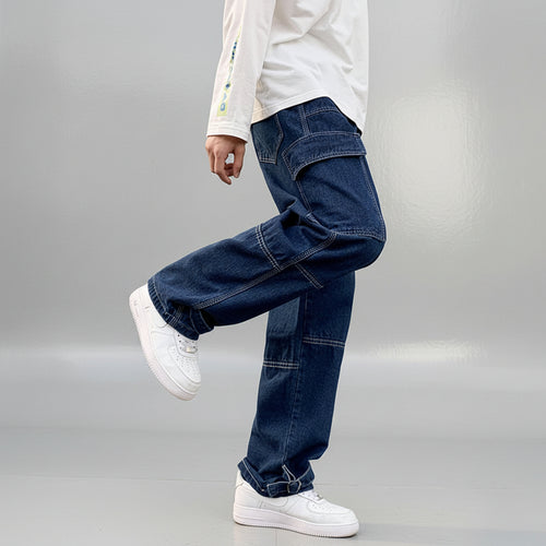 Men's Wide-Leg Linen Jeans