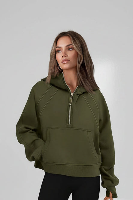 Solid Colour Pullover Hoodie