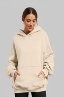 Women's Oversized Fleece Pullover Hoodie with Pocket