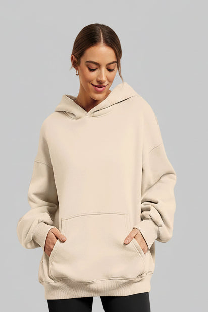 Women's Oversized Fleece Pullover Hoodie with Pocket