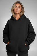 Women's Oversized Fleece Pullover Hoodie with Pocket