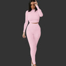 Woman wearing a pink outfit 