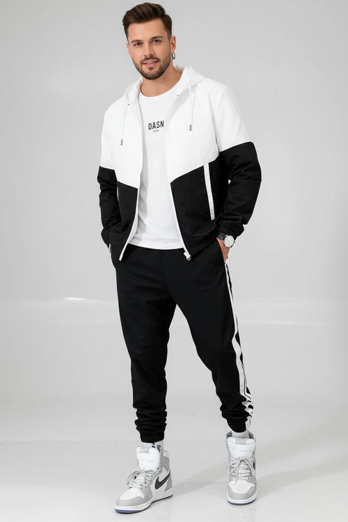 Zip Patchwork Tracksuit Set