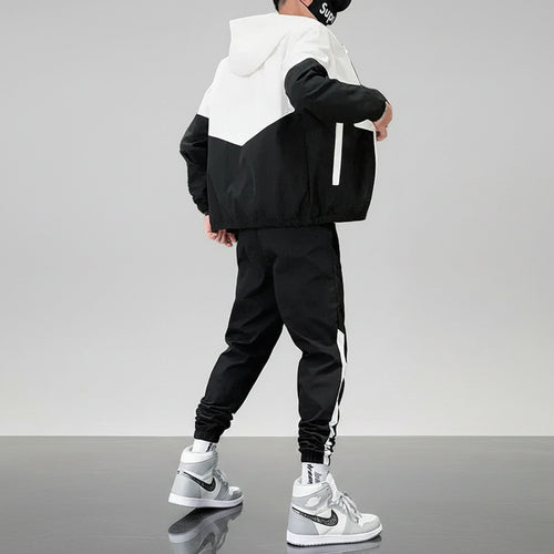 Zip Patchwork Tracksuit Set