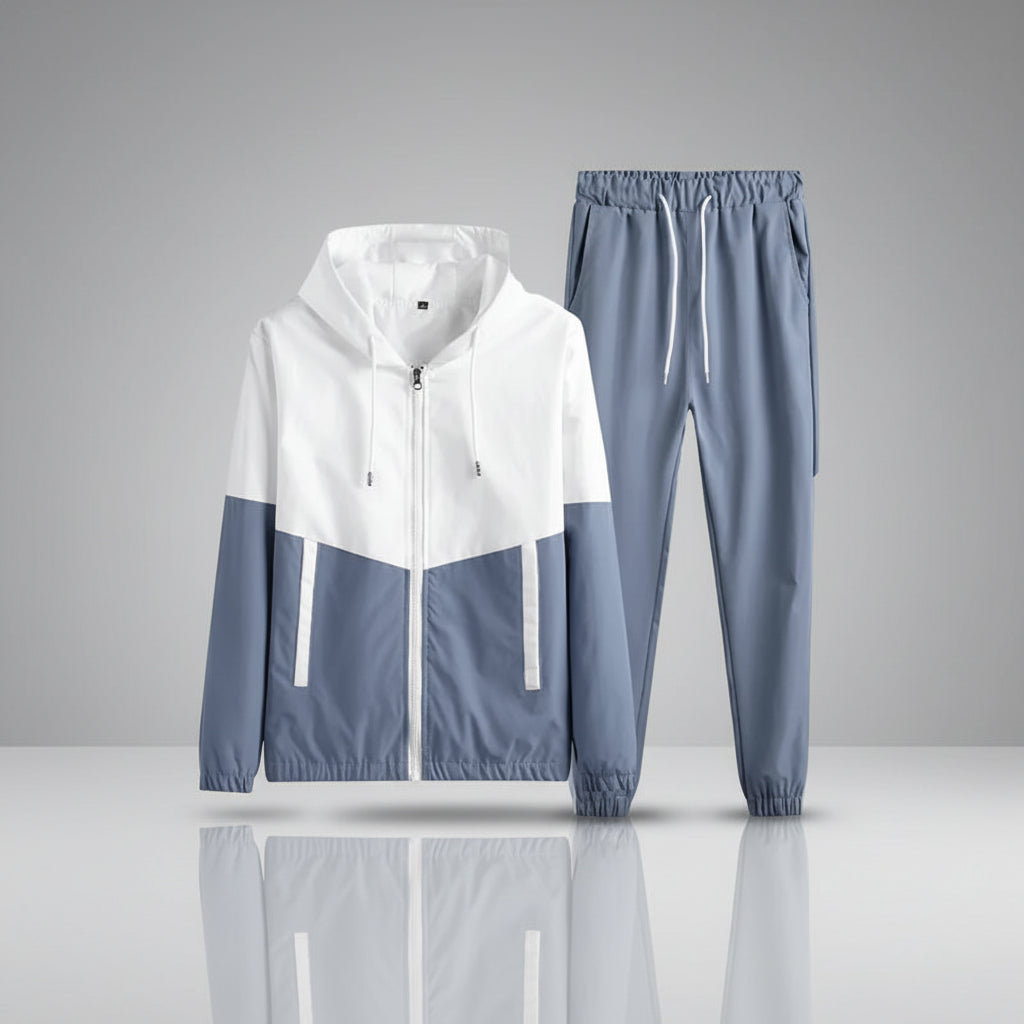 Zip Patchwork Tracksuit Set
