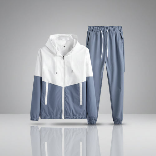 Zip Patchwork Tracksuit Set