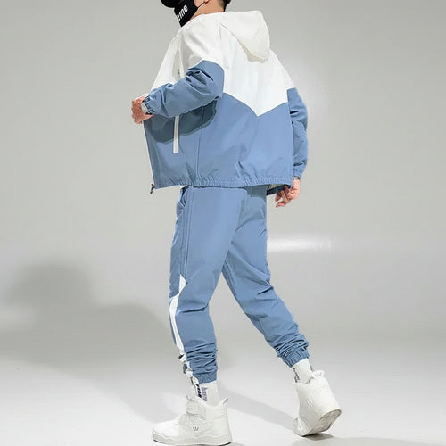 Zip Patchwork Tracksuit Set