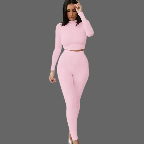 Woman wearing a pink outfit 