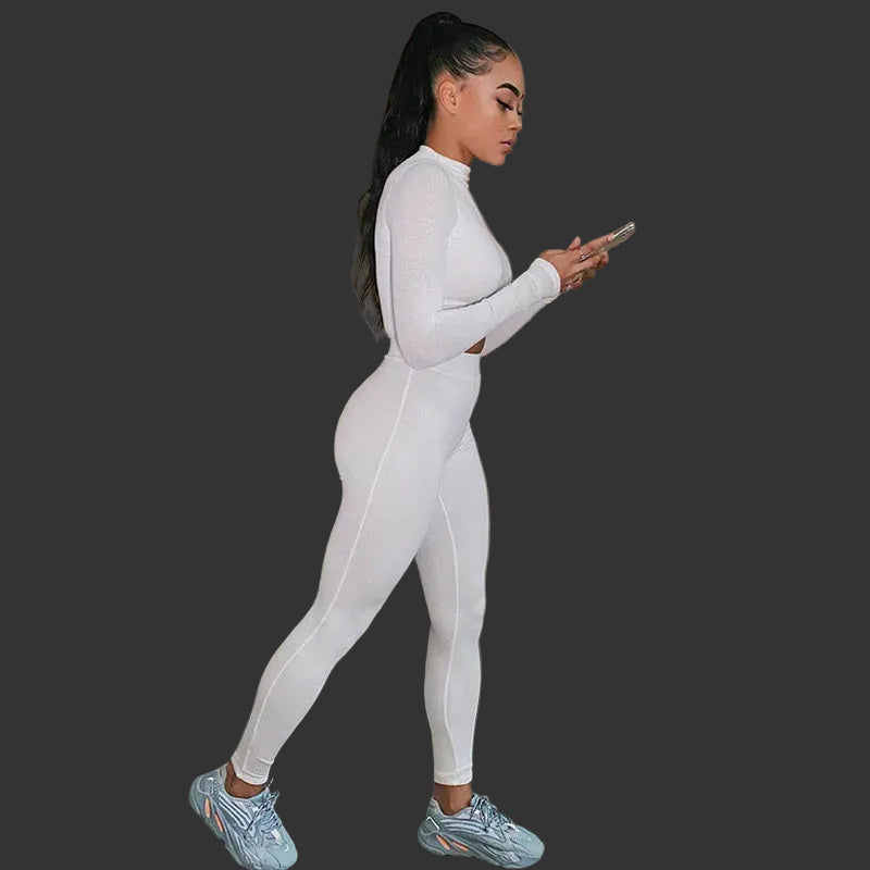 Woman in a white outfit 