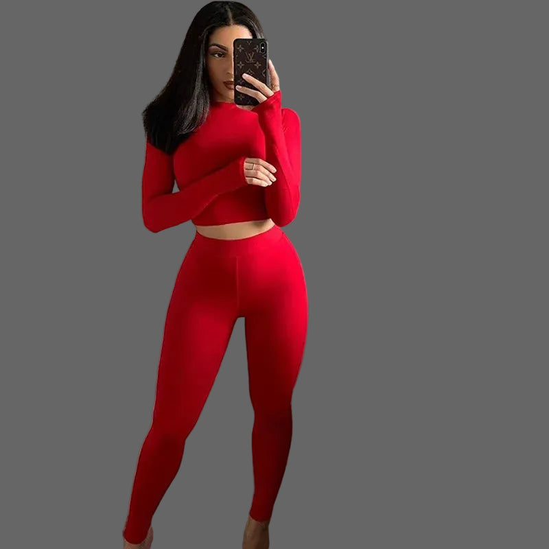 Person wearing a red outfit 