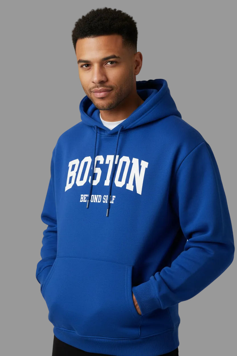 UrbanTrendz Retro Print Hooded Sweatshirt