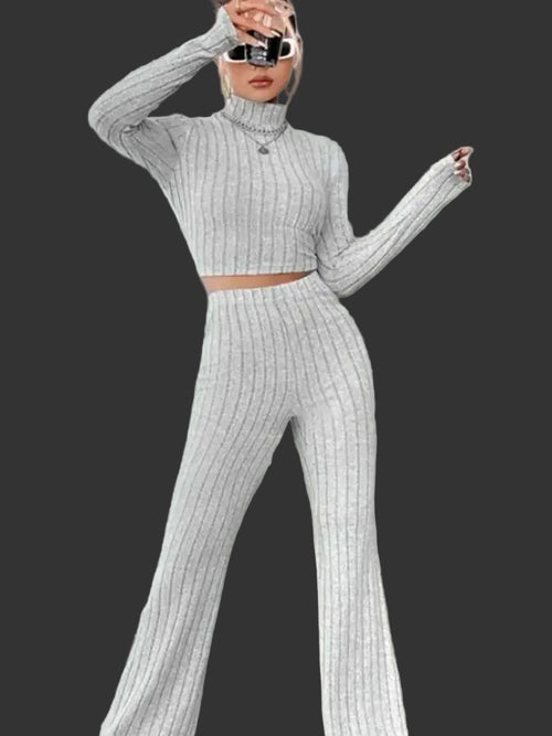 Knit Slim Two-Piece Set