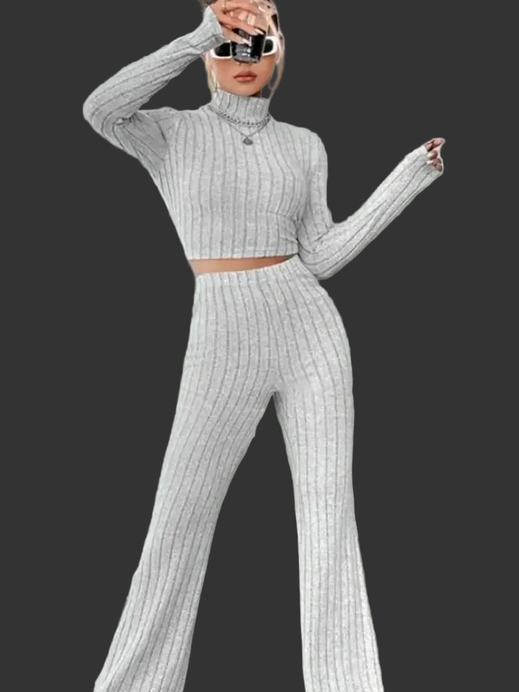 Knit Slim Two-Piece Set