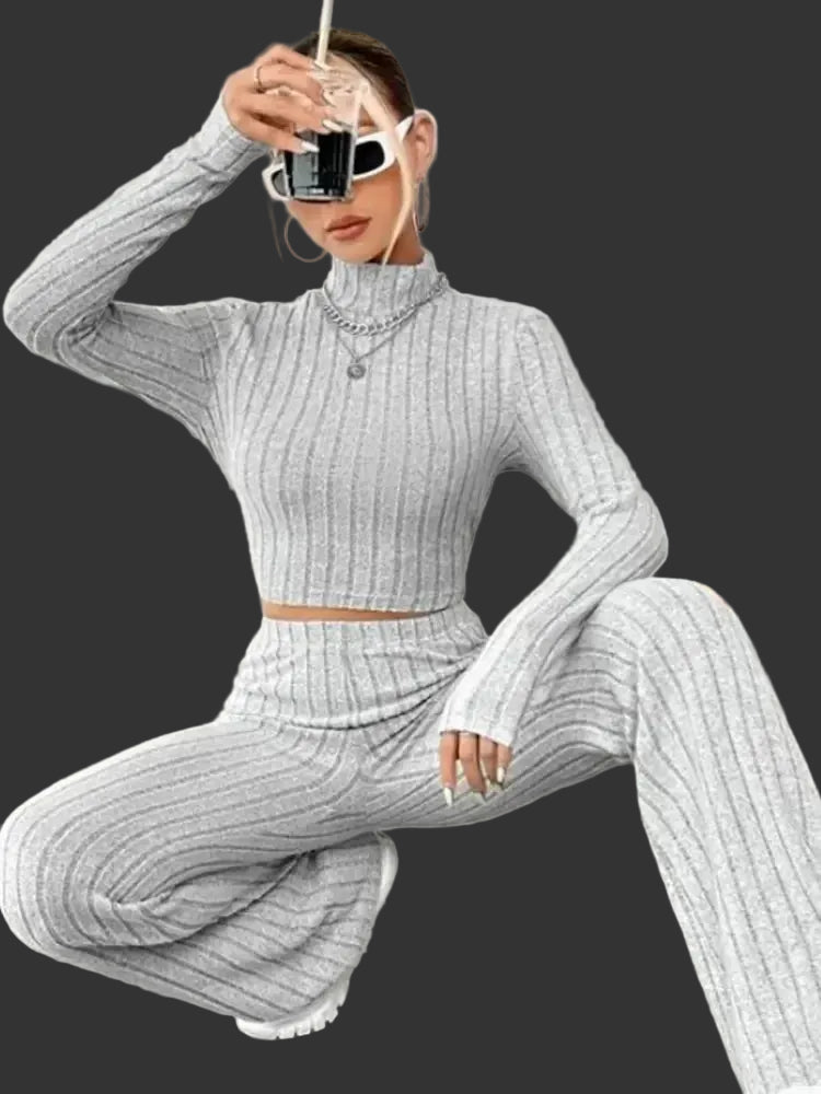 Knit Slim Two-Piece Set