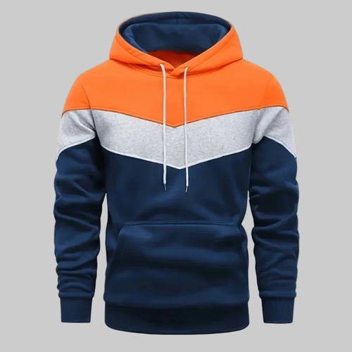 Men's Hooded Tracksuit Top – Solid Color Sweatshirt for Autumn Winter Casual & Sports