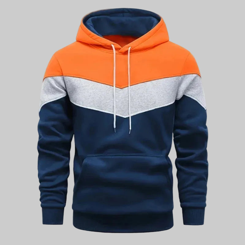 Men's Hooded Tracksuit Top – Solid Color Sweatshirt for Autumn Winter Casual & Sports