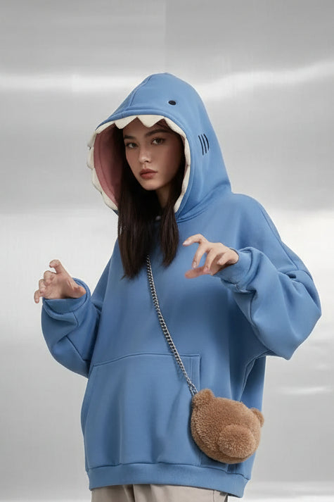 Shark Hoodie – Oversized Streetwear Pullover