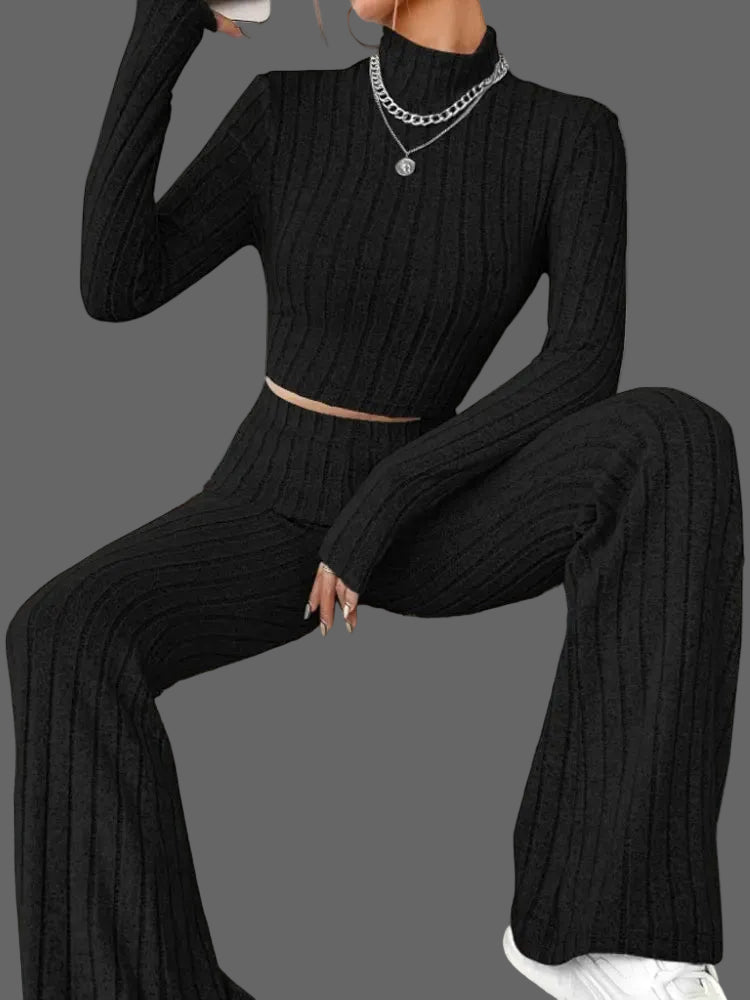 Knit Slim Two-Piece Set