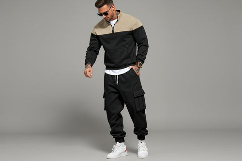 Fleece Contrast Casual Co-ord