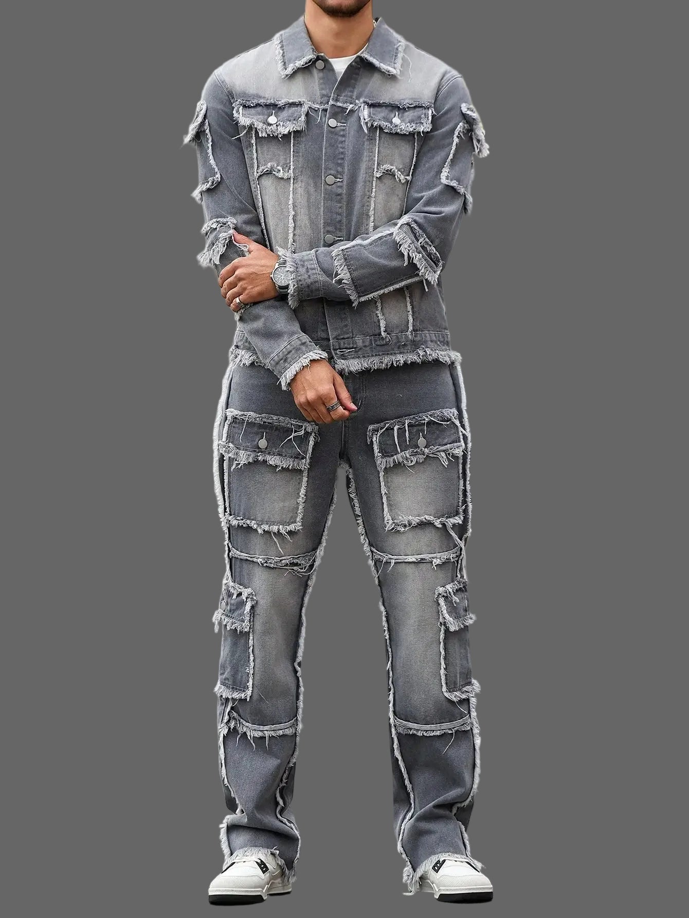 Grey Denim Street Set
