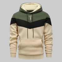 Men’s Tricolor Casual Tracksuit Set – Autumn/Winter Hoodie & Elastic Waist Sweatpants | Comfortable Daily Sportswear