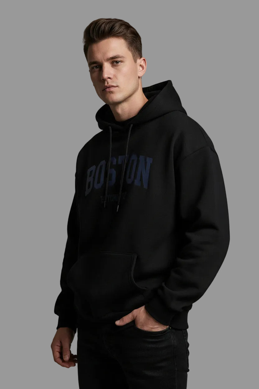 UrbanTrendz Retro Print Hooded Sweatshirt