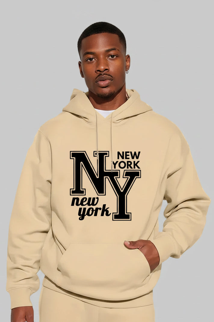Heavy Fleece Letter Hoodie