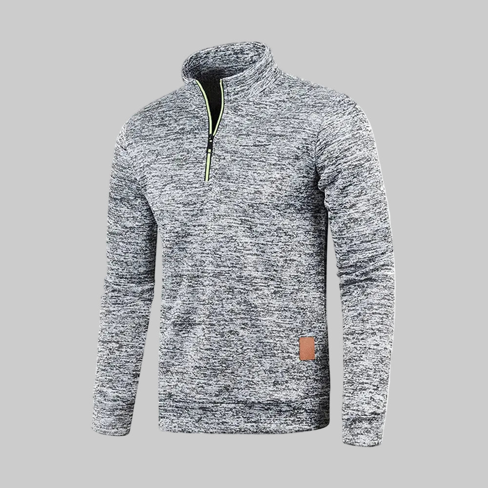 Half-Zip Sweatshirt – Minimal Warm Pullover