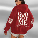 Women's 'God Got Me' Oversized Fleece Hoodie