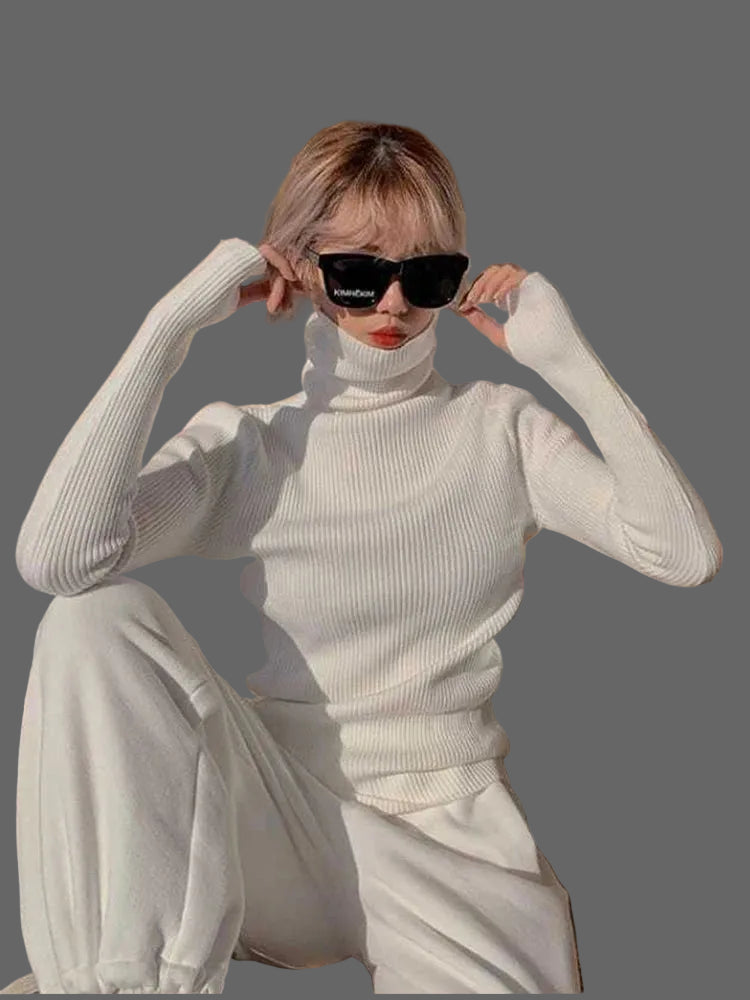 Slim Turtleneck Knit — Sleek Warmth.