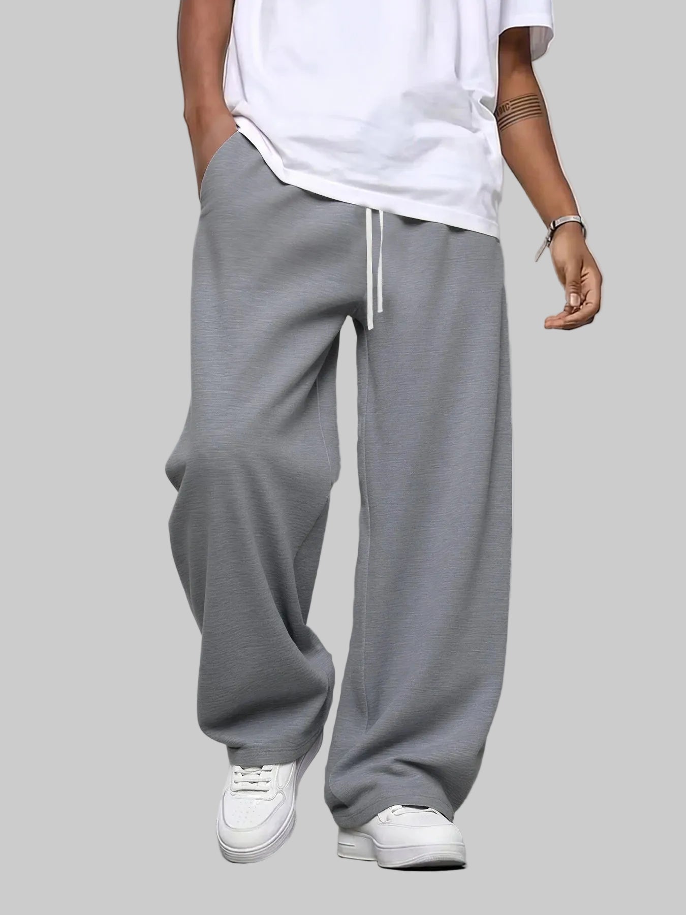 Men's Wide-Leg Sweatpants | Lightweight Loose Fit Korean Streetwear